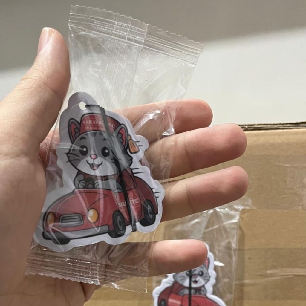 Kafe Logosu Baskılı Promosyon Araba Kokusu