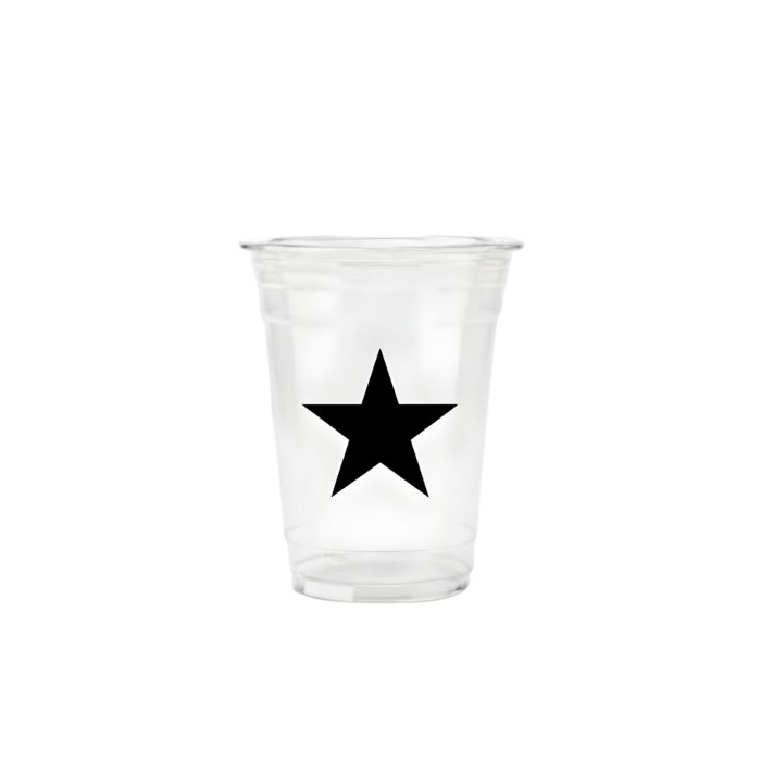 PET şeffaf bardak 350 cc 12 oz ön görünüm, ağır gramajlı soğuk içecek bardağı