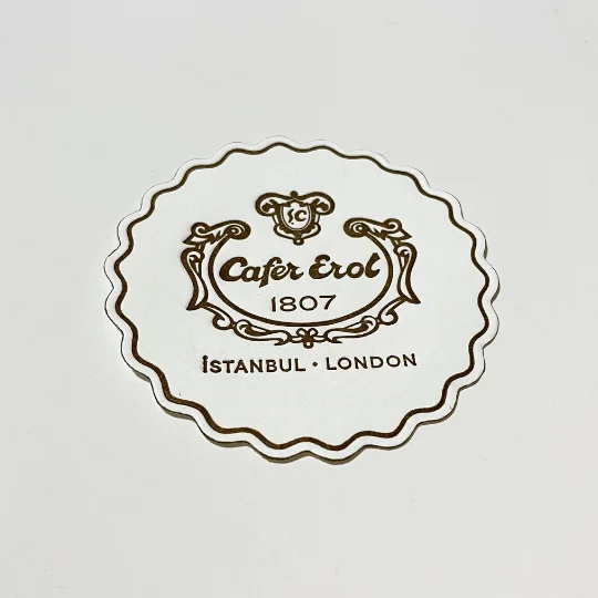 Logolu kağıt bardak altlığı örnek tasarım 2