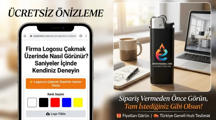 Promosyon Logo Baskılı Çakmak Logo Önizleme Aracı